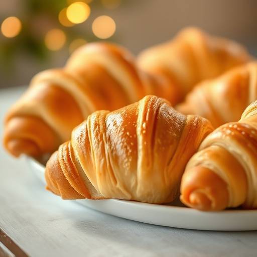 Photo de croissants dorés