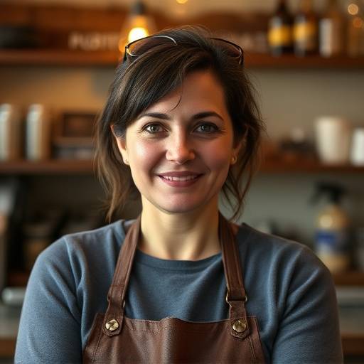 Portrait chaleureux de Cécile Dupont, experte en chocolaterie